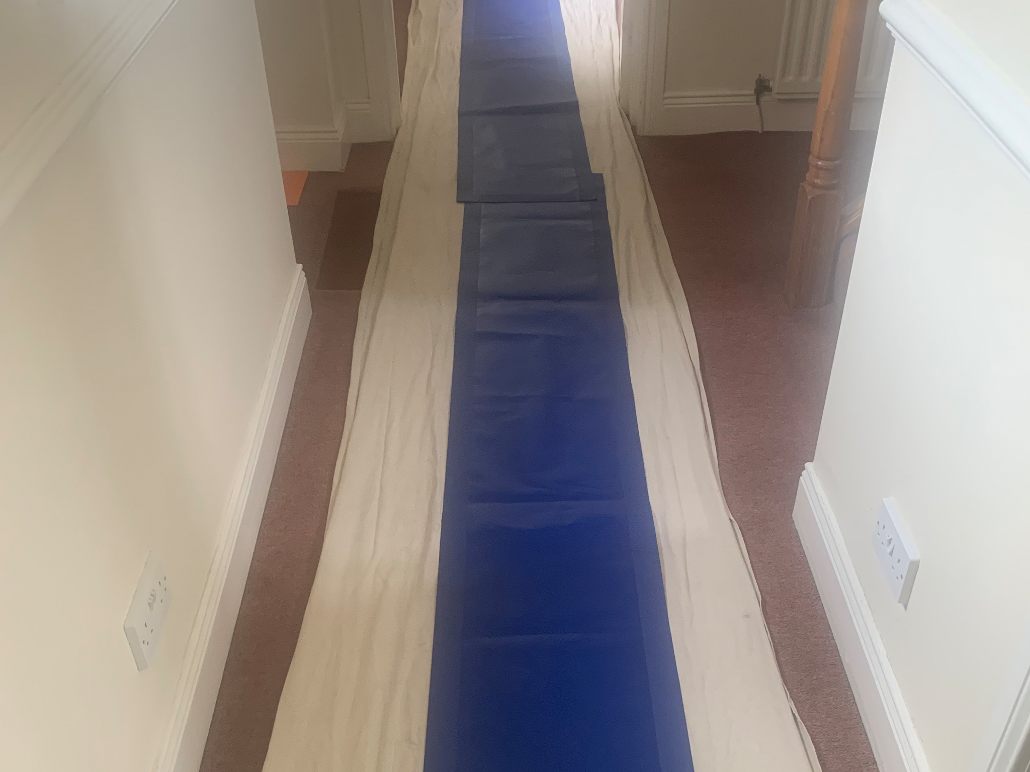 100% cotton sheets laid from door to stove